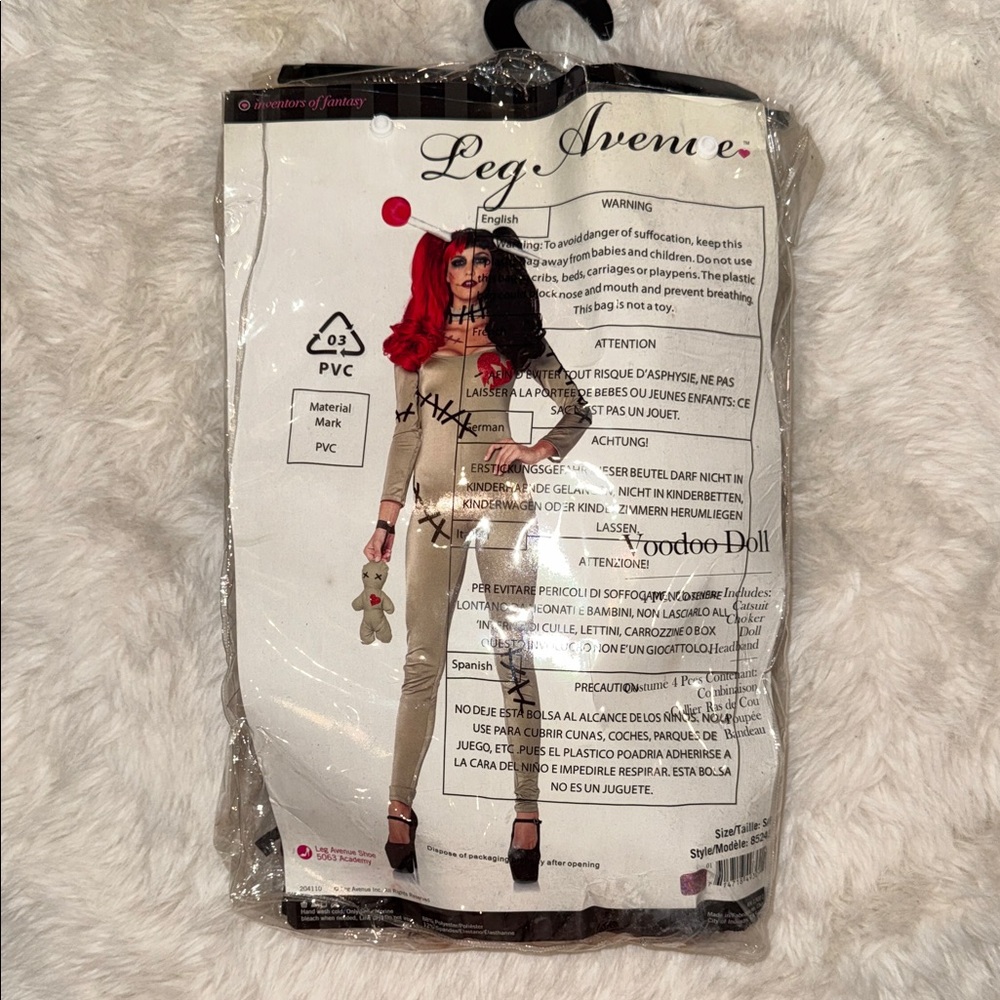 Leg Avenue Red and Black Voodoo Doll Costume